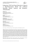 Enhancing ATM Card Fraud Detection in Nigeria: A High-Performance Model with AI-Based Spending Pattern Analysis and Biometric Authentication