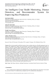 An Intelligent Crop Health Monitoring, Disease Detection, and Recommender System for Improving Rice Production
