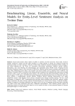 Benchmarking Linear, Ensemble, and Neural Models for Entity-Level Sentiment Analysis on Twitter Data