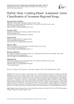 Hybrid Deep Learning-Based Automated Genre Classification of Assamese Regional Songs