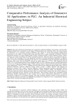 Comparative Performance Analysis of Generative AI Applications in PLC: An Industrial Electrical Engineering Subject