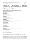 Empowering Self-Learning: Automated Assistance and Grading Mechanisms in Android Application Development