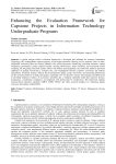Enhancing the Evaluation Framework for Capstone Projects in Information Technology Undergraduate Programs