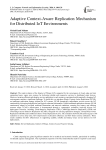 Adaptive Context-Aware Replication Mechanism for Distributed IoT Environments