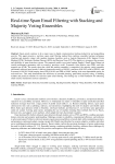 Real-time Spam Email Filtering with Stacking and Majority Voting Ensembles