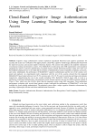 Cloud-Based Cognitive Image Authentication Using Deep Learning Techniques for Secure Access