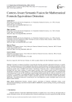 Context-Aware Semantic Fusion for Mathematical Formula Equivalence Detection