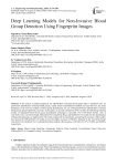 Deep Learning Models for Non-Invasive Blood Group Detection Using Fingerprint Images