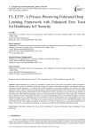 FL-EZTF: A Privacy-Preserving Federated Deep Learning Framework with Enhanced Zero Trust for Healthcare IoT Security