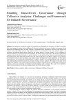 Enabling Data-Driven Governance through Collective Analytics: Challenges and Framework for Indian E-Governance