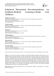 Enhanced Educational Recommendations via Feedback-Refined Learning-to-Rank with XGBoost