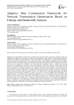 Adaptive Data Compression Framework for Network Transmission Optimization Based on Entropy and Bandwidth Analysis
