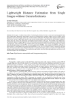 Lightweight Distance Estimation from Single Images without Camera Intrinsics