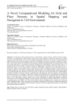 A Novel Computational Modeling for Grid and Place Neurons in Spatial Mapping and Navigation in 3-D Environment