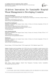 AI-driven Innovations for Sustainable Hospital Waste Management in Developing Countries