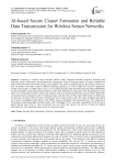 AI-based Secure Cluster Formation and Reliable Data Transmission for Wireless Sensor Networks