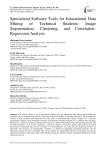 Specialized Software Tools for Educational Data Mining of Technical Students: Image Segmentation, Clustering, and Correlation-Regression Analysis