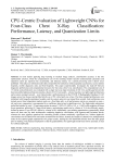 CPU-Centric Evaluation of Lightweight CNNs for Four-Class Chest X-Ray Classification: Performance, Latency, and Quantization Limits