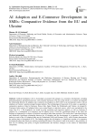AI Adoption and E-Commerce Development in SMEs: Comparative Evidence from the EU and Ukraine