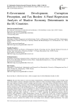 E-Government Development, Corruption Perception, and Tax Burden: A Panel Regression Analysis of Shadow Economy Determinants in the EU Countries