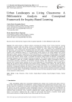 Urban Landscapes as Living Classrooms: A Bibliometric Analysis and Conceptual Framework for Inquiry-Based Learning