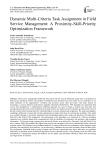 Dynamic Multi-Criteria Task Assignment in Field Service Management: A Proximity-Skill-Priority Optimization Framework
