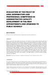 Evaluation of the Policy of Area Information and Professional Competence in Administrative Capacity Development in the First Appointments and Upgrades to Public Schools
