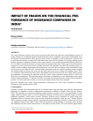 Impact of frauds on the financial per-formance of insurance companies in India