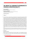 The impact of corporate governance in financial reporting quality
