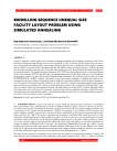 Modelling sequence unequal size facility layout problem using simulated annealing