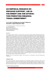 An empirical research on perceived suppport, job involvement and job satisfaction predicting organisational commitment