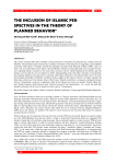 The inclusion of Islamic per-spectives in the theory of planned behavior