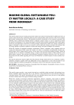 Making global sustainable policy matter locally: a case study from Indonesia
