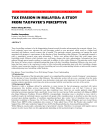 Tax evasion in Malaysia: a study from tax payer’s perspective