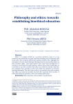 Philosophy and ethics: towards establishing bioethical education