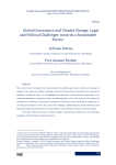 Global Governance and Climate Change: Legal and Political Challenges towards a Sustainable Future