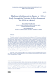 The French Settlements in Algeria in 1902: A Study through the Tunisian Archive Document No. 3214 as a Model