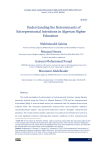 Understanding the Determinants of Entrepreneurial Intentions in Algerian Higher Education