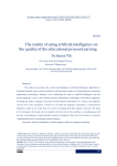 The reality of using artificial intelligence on the quality of the educational process Learning