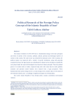Political Research of the Foreign Policy Concept of the Islamic Republic of Iran