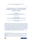 Citizen Adoption of AI and Blockchain Technologies within smart City Service Delivery in India