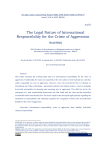 The Legal Nature of International Responsibility for the Crime of Aggression