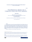 Penal Mediation in Algerian Law: A Comparative Study with French Legislation