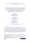 Theoretical and intellectual grounding of classical and behavioral school dialogues in the literature of linguistic and organizational communication