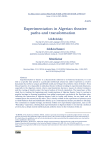 Experimentation in Algerian theater: paths and transformation