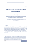 Software package and specifications of FT-IR spectrometer ALPHA