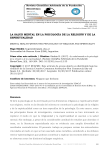 La salud mental en la psicología de la religión y de la espiritualidad