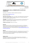 Editorial guidelines to write scientific articles