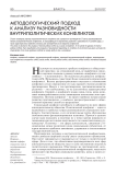 Методологический подход к анализу разновидности внутриполитических конфликтов