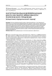 Институциональная дифференциация власти как фактор эффективности политического управления (концептивно-парадигмальный подход)